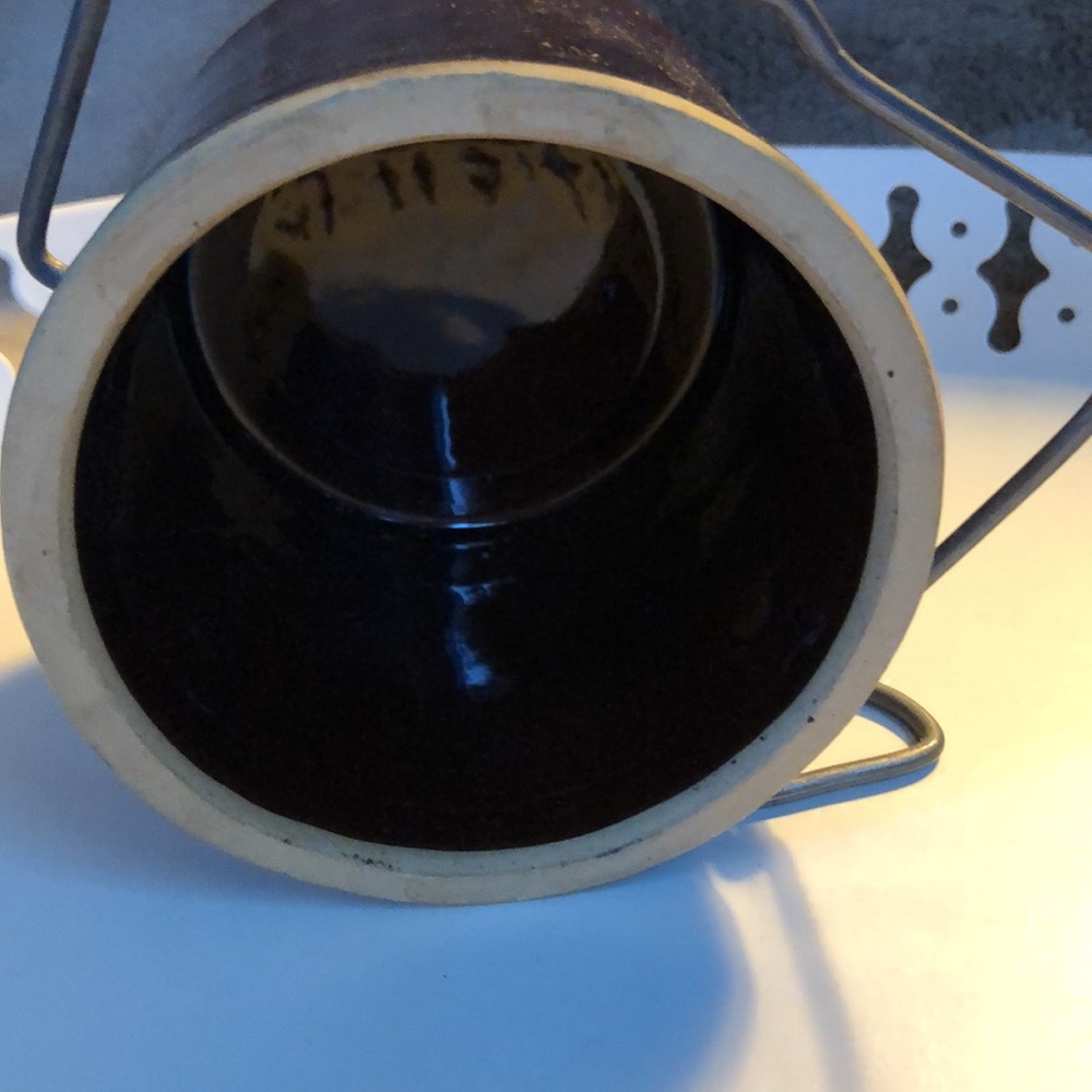 Vintage brown stone cheese crock - Picture 5 of 8